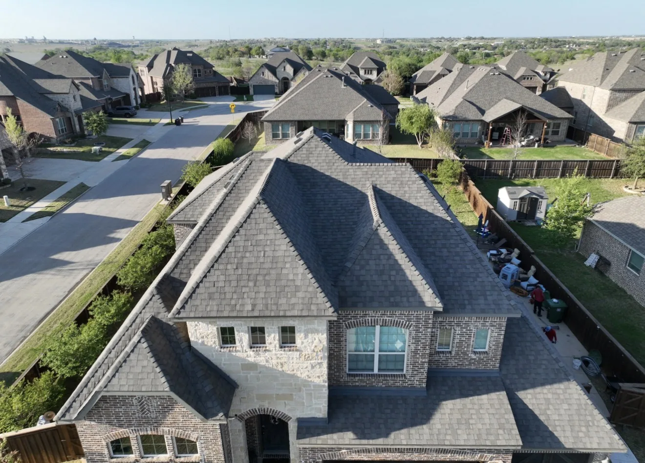 Roof replacement: Finished, from above